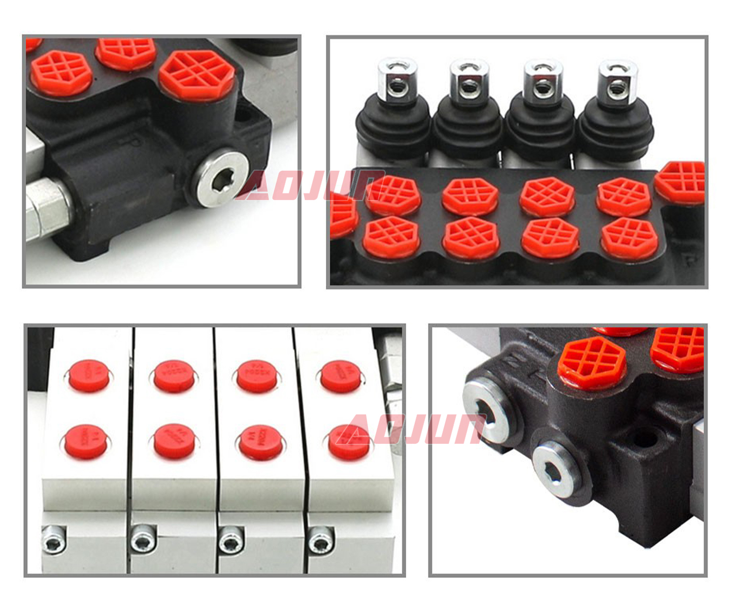 4 Spool Hydraulic and Manual Monoblock Directional Valve P40 detailed image